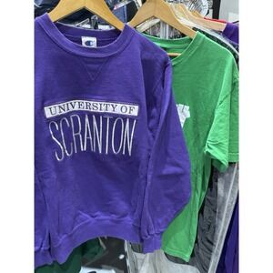 Vintage 90s University Of Scranton Champion Purple Embroidered Sweatshirt Size M